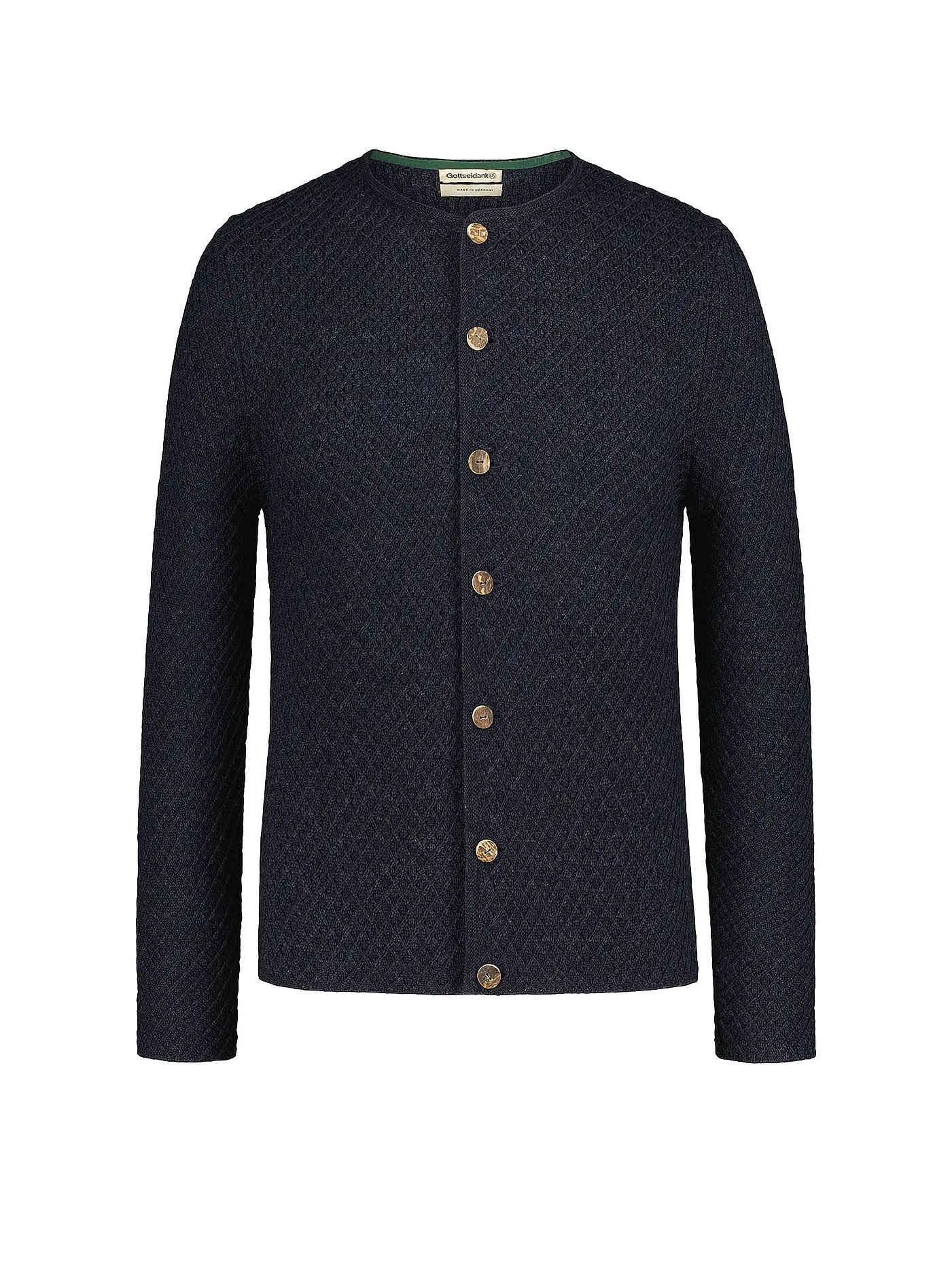 GOTTSEIDANK | Trachten Strickjacke Xavier | blau